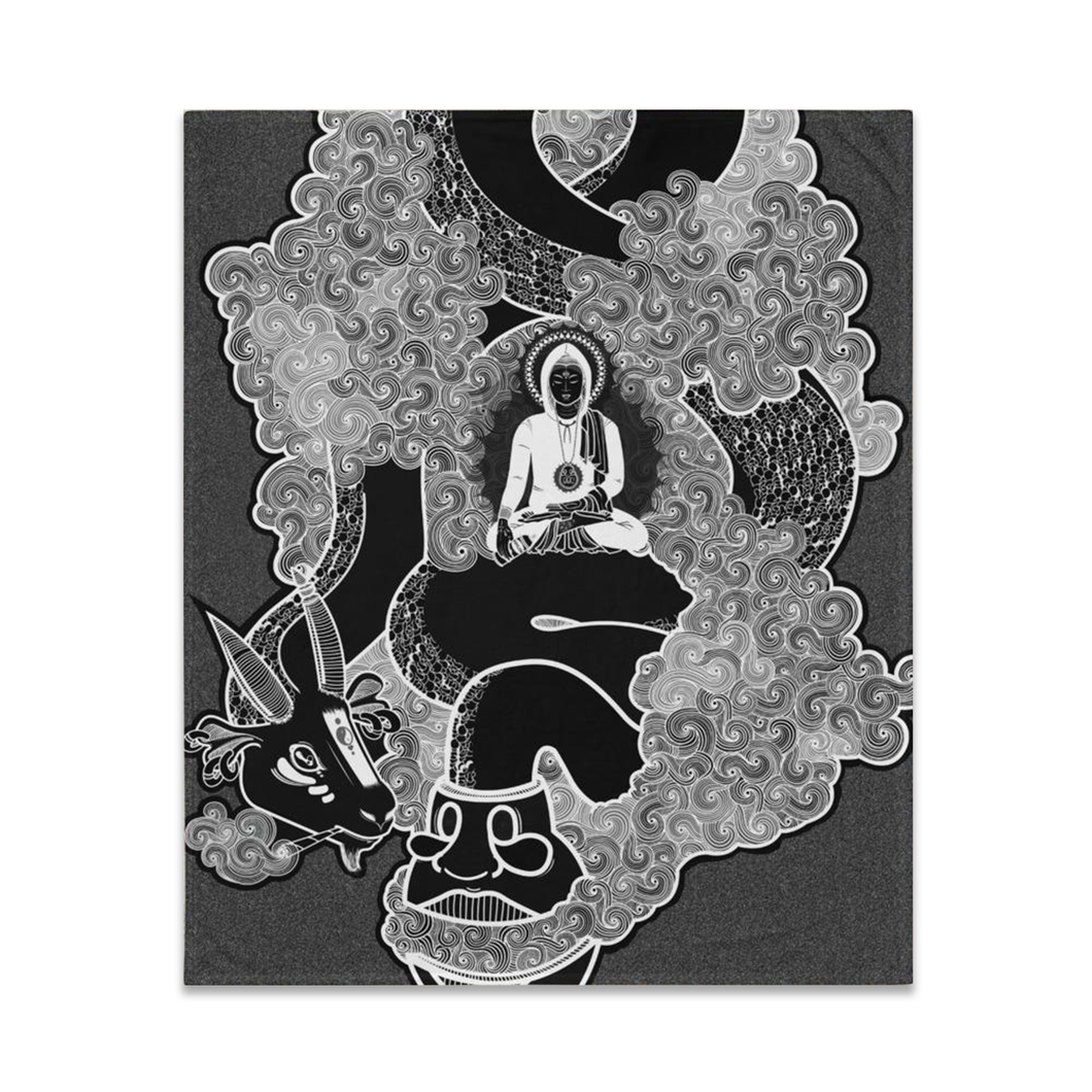 Buddha Buddy Exhale - Throw Blanket